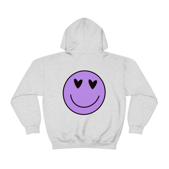 mauve smiley face sweatshirt