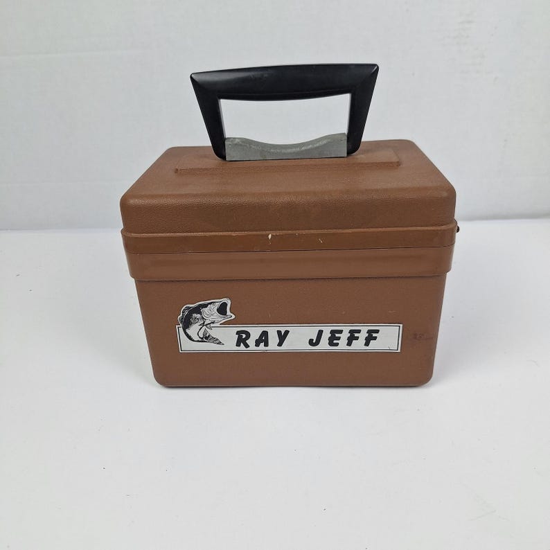 Vintage Ray Jefferson Fish Flasher 6006 Sonar Depth Finder Portable Brown Case image 1