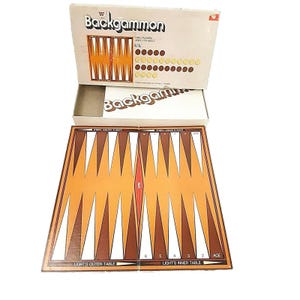 Vintage Western Publishing Backgammon Board Game Complete 1974 Classic Retro Set