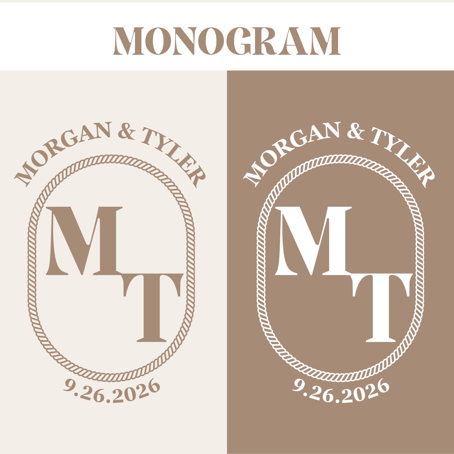 Custom Wedding Monogram | Personalized Initials Logo | Designed for You ...