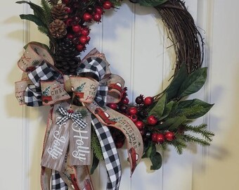 Fall Wreath, Fall Home Decor, Farmhouse, Housewarming, Wreaths & Door Hangers, Autumn Decor, Front Door Wreath, Front Door Hanger