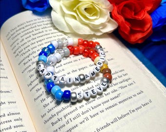 Steve Rogers Captain America Beaded Bracelet