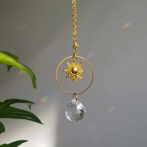 Sonne Rückspiegel Suncatcher In Gold