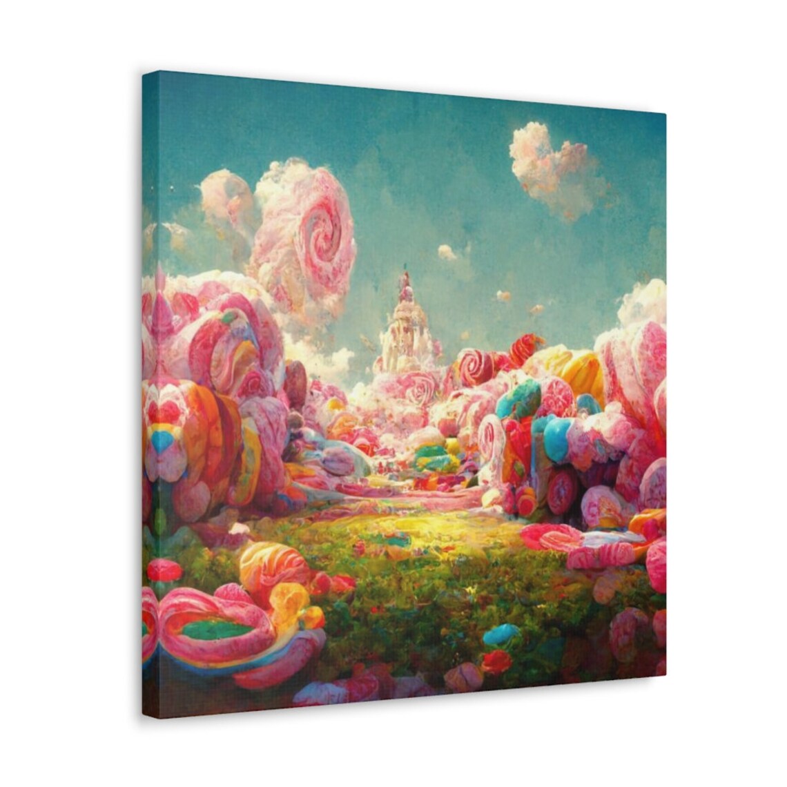 Candy Land Painting Art Print, Canvas Art, Candy Land Art, Colorful