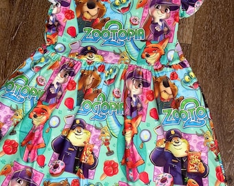 Hustle Sweetheart Zoo City Twirl-jurk met 2 thema's