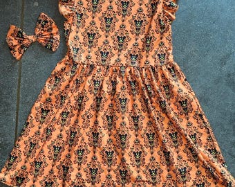 Mickey Halloween Haunted Wallpaper Dress