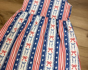 Patriotic Bow Twirl Dress