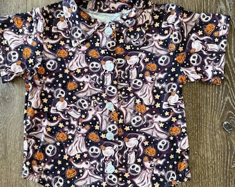 Kleiner Geist Hund Button Up Shirt