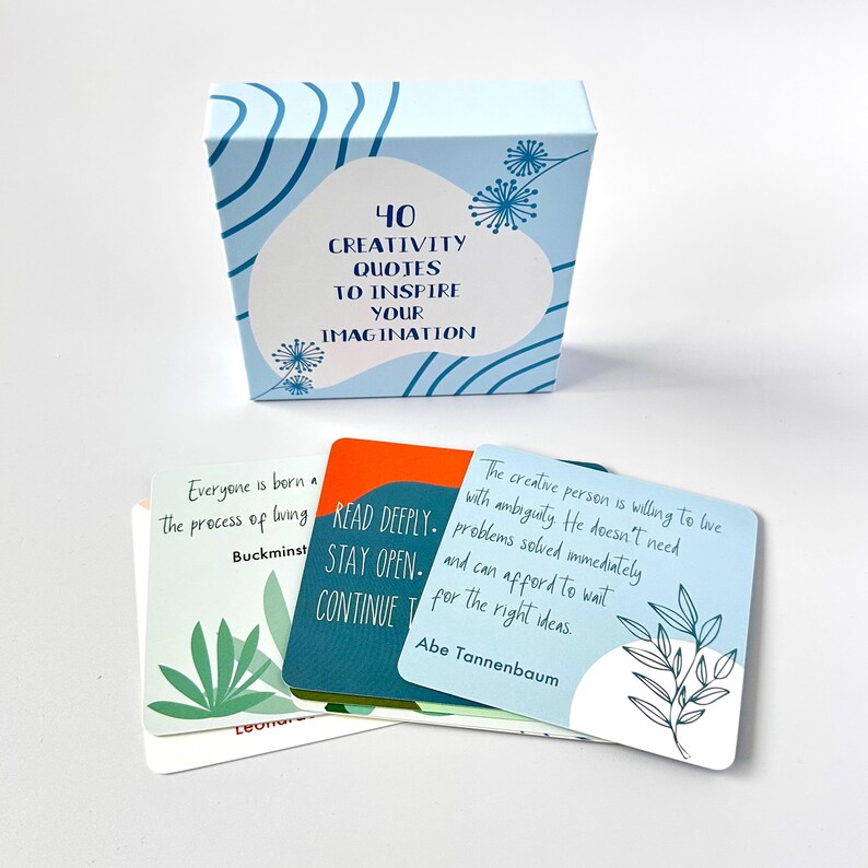 Inspirational Creativity Quote Cards, Creative Cultivation Deck - Etsy