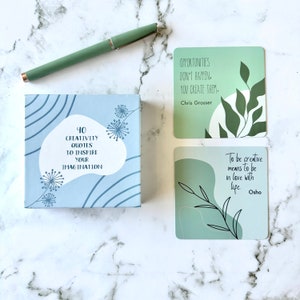 Inspirational Creativity Quote Cards, Creative Cultivation Deck - Etsy