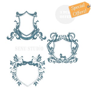 Antique Rococo Blank Monogram Machine Embroidery, Royal Fancy Frame Embroidery File, Gothic Embroidery, Instant Download, Baroque Embroidery