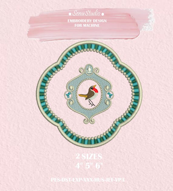 Scalloped Napkin Applique Machine 4x4 HOOP Embroidery Design, Square Coaster Pattern  (Digital Download)