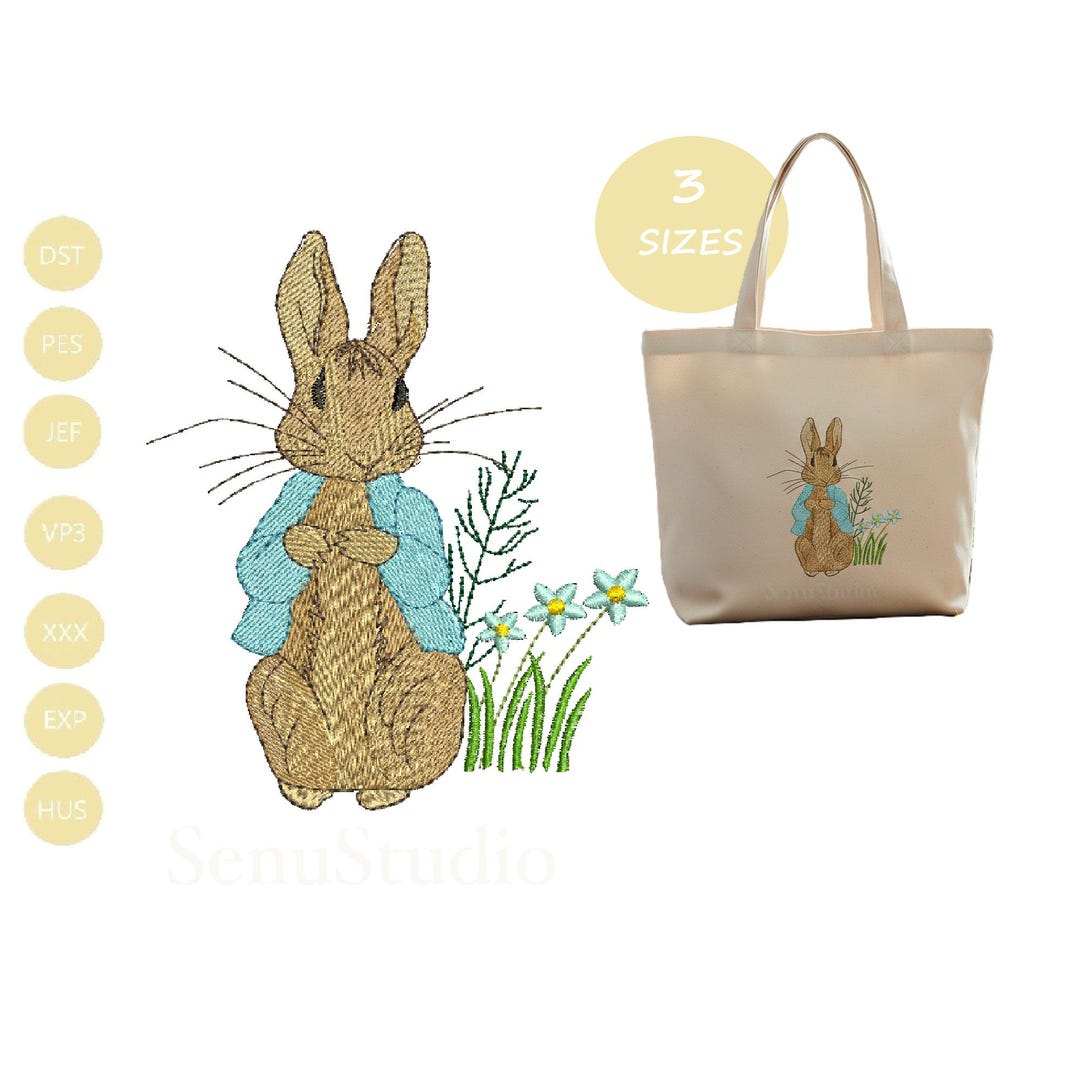 Petr Rabbit Applique Peter Rabbit Embroidery Design, Beatrix Potter Nature Art (ITH Digital ...