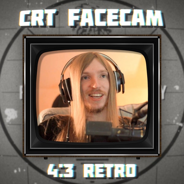 CRT TV Webcam Overlay for Livestreaming | Static Design | OBS Ready | High Resolution | Retro Design