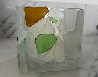 Genuine Seaglass Candle Holders