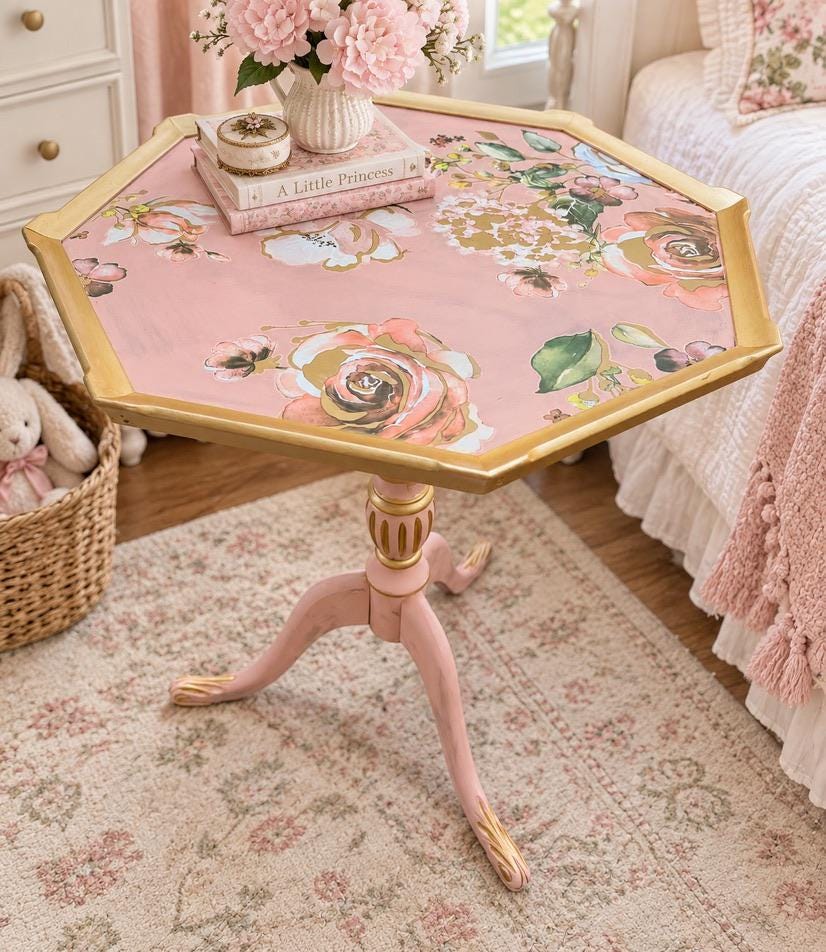 Vintage Hexagon Side Tables - Etsy