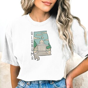 Cool Alabama Carte paysage Birmingham cadeau papa maman femme mari enseignant médecin infirmière ingénieur Sweet home anniversaire Noël grand-mère grand-père