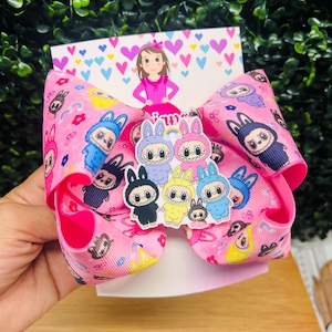 Labubu hair bow, labubu collection bows, lalubu jumbo bows, Labubu birthday bow, bubu hair bows, jumbo labubu bows