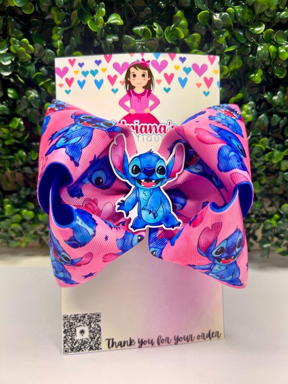 Little stitch hair bow, lilo bow, stitch birthday bow, stitch bow for girls, stitch birthday hairbow, stitch outfit hair bow, stitch bows