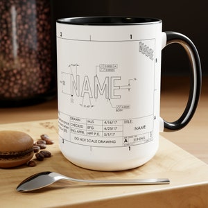 Customizable Engineering Drawing Mug