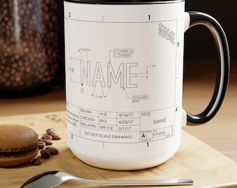 Customizable Engineering Drawing Mug