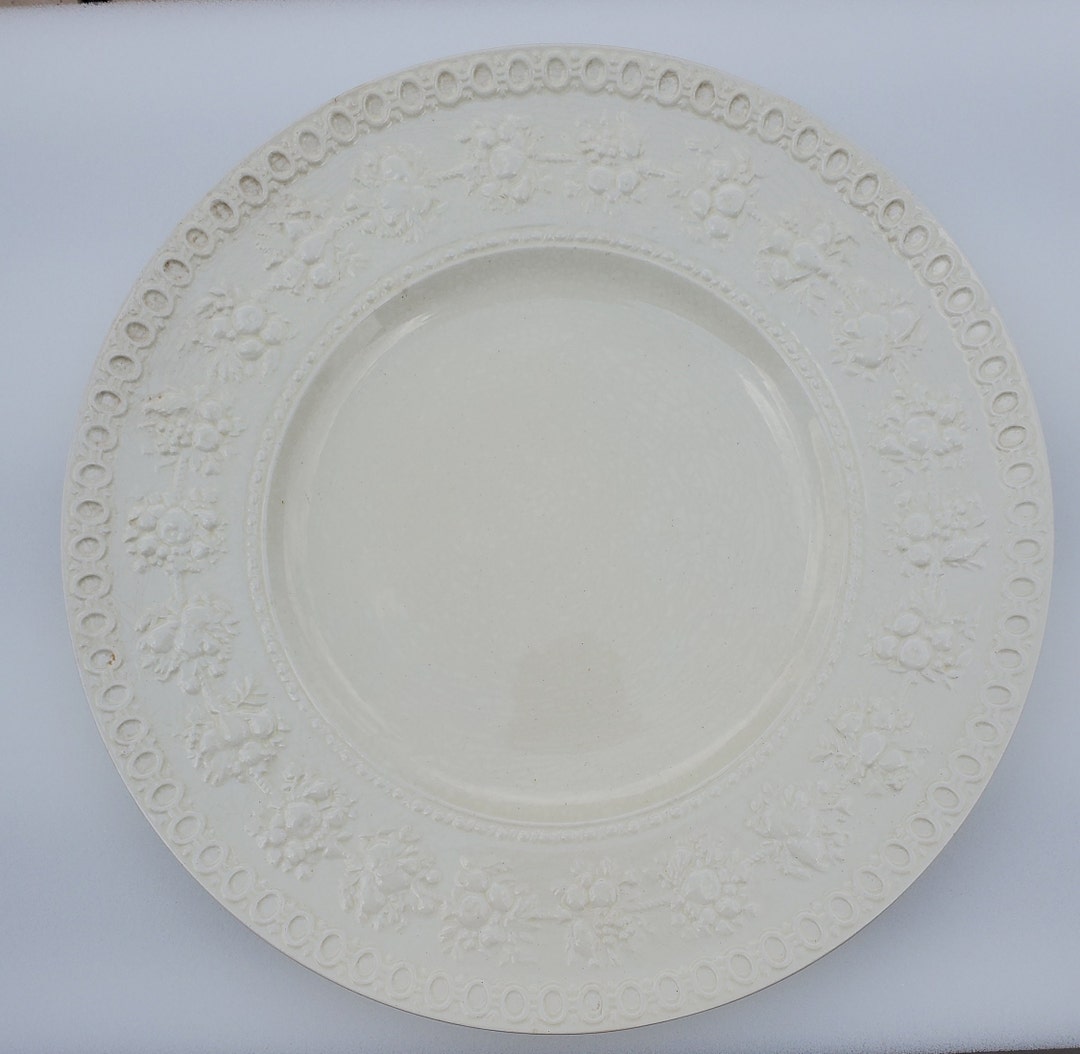 Vintage Wedgwood Wellesley White Embossed Dinner Plate. Made Etsy
