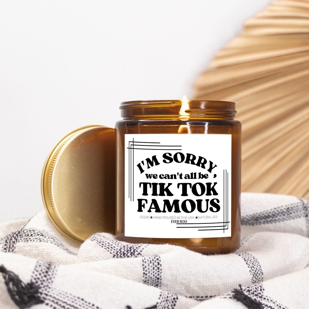 Tik Tok Famous Candle Funny Tik Tok Viral Meme Gift for Tik Etsy