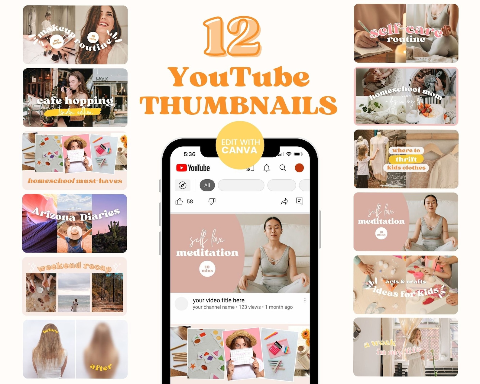 Thumbnailil Canva Youtube Thumbnail, Modern Youtube Thumbnails, Retro Youtube ...