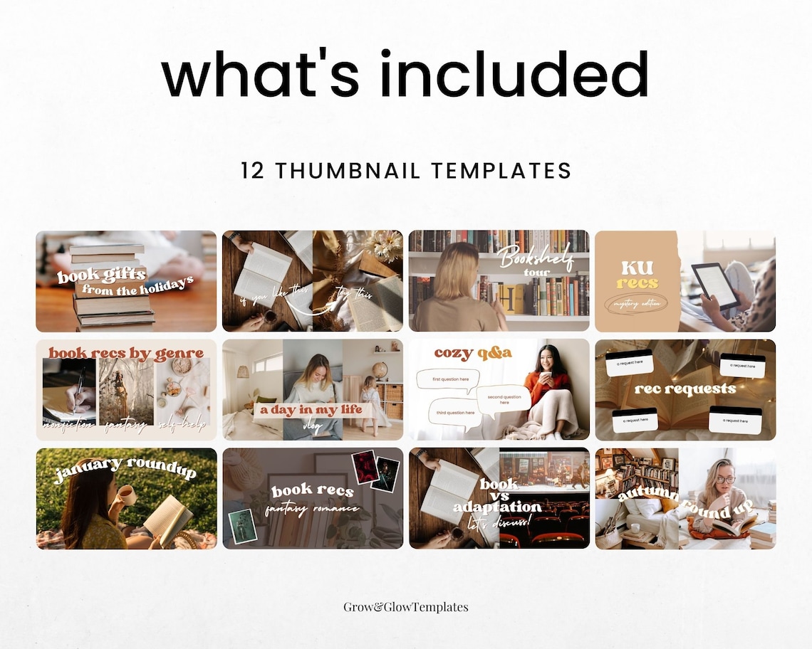 Youtube Brand Kit Cozy, Booktube Branding Kit Template Canva, Youtube ...