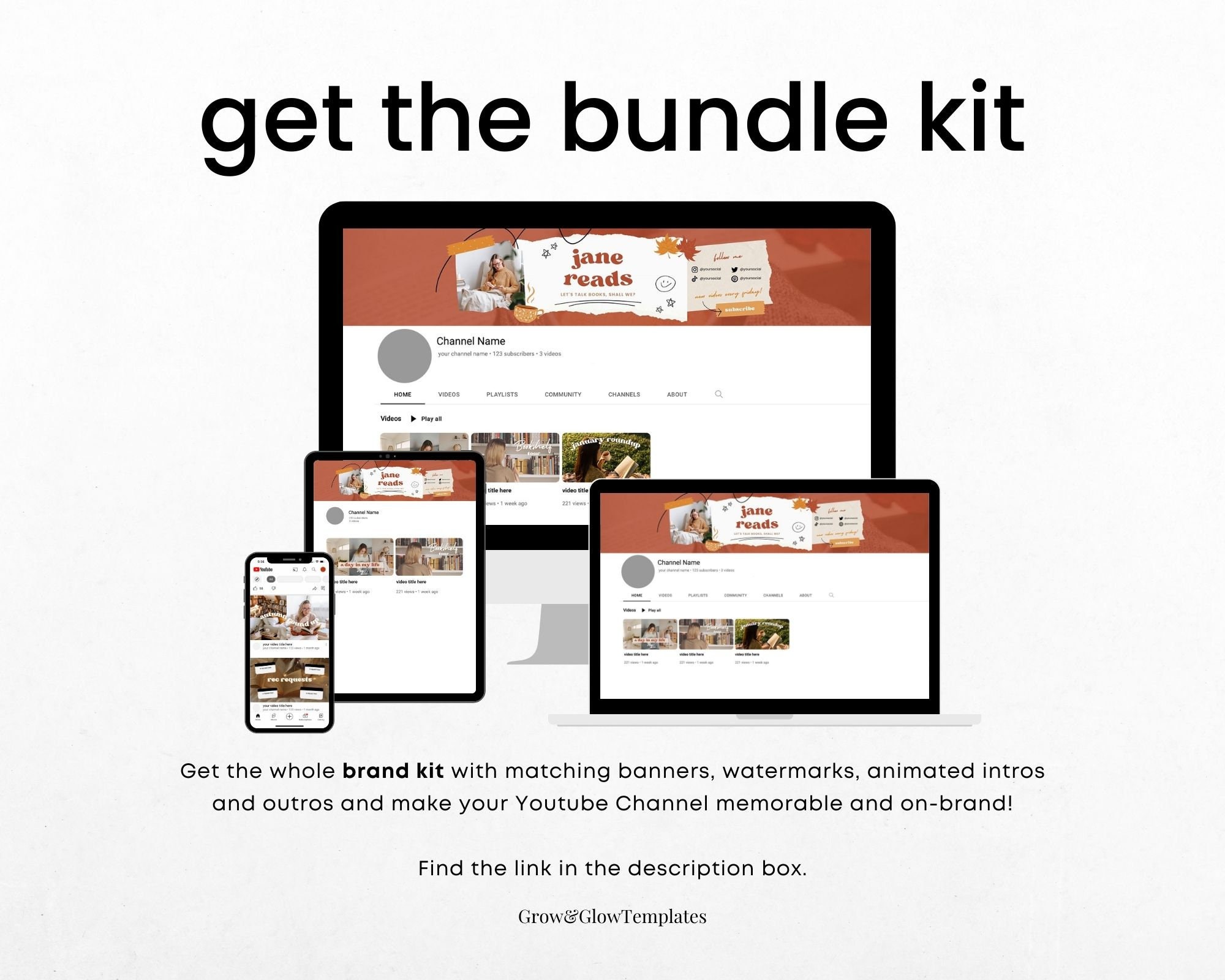 Youtube Thumbnail Modern Template Canva, Booktube Youtube Thumbnails ...