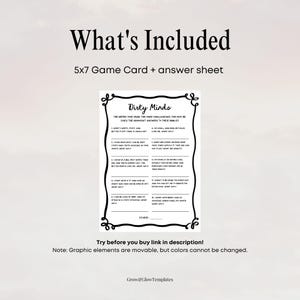 She's Tying the Knot Hens Party Dirty Minds Riddle Game Template, Black ...