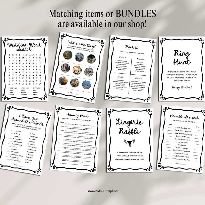 She's Tying the Knot Hens Party Dirty Minds Riddle Game Template, Black ...