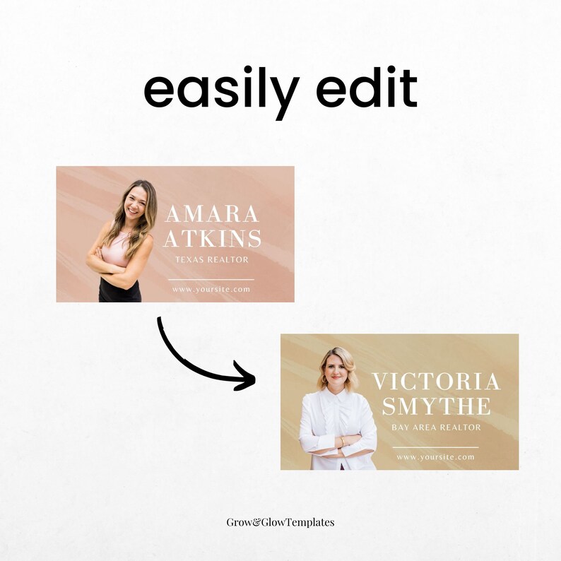 Feminine Business Card With Photos and QR Code Business Card Canva