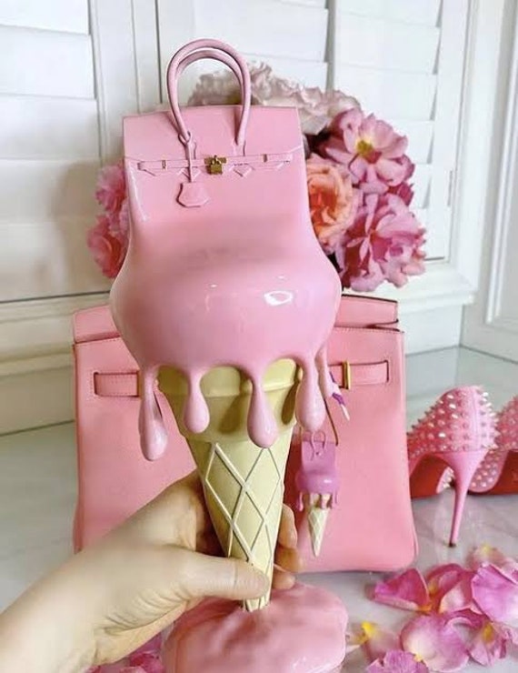 Melting Icecream Birkin Bag Art Statue Etsy