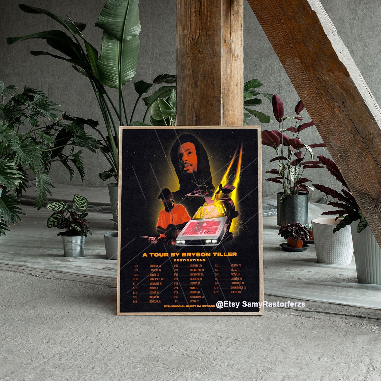 Bryson Tiller Back And IM Better Tour 2023 Poster sold by Plum Erinn