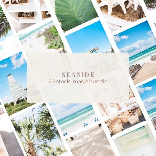 Seaside Stock Bundle / 20 Scenic Ocean Images / Tranquil Stock Photos for Your Business and Social Media