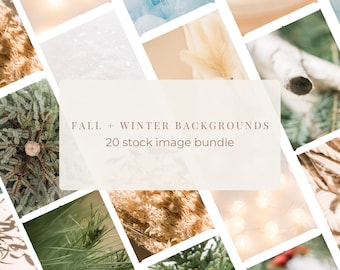 Autumn and Winter Stock 18 Digital Image Bundle for Marketing and Social Media