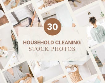 Household Cleaning Stock Photos | 30 Styled Chores + Home Organization Stock Images for Businesses