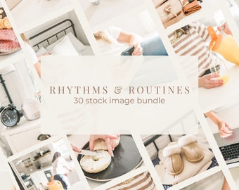 Daily Routines Stock Photo Bundle / Lifestyle Daily Rhythms Styled Stock Photos / 30 Lifestyle Stock Images for Your Online Business