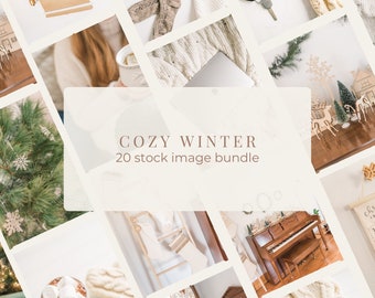 Cozy Winter Stock Image Bundle / 20 Social Media Photos Capturing the Warmth of Winter Moments