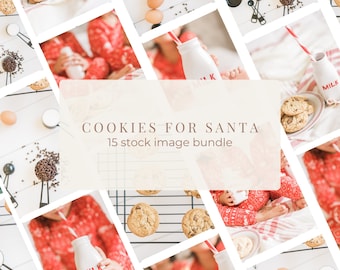 Cookies For Santa Stock Image Bundle / 15 Heartwarming Images Perfect for social media + marketing this Holiday Season