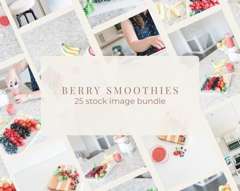 Berry Smoothies Stock Photo Bundle / Styled Stock Photos / 25 Stock Images for Your Online Business