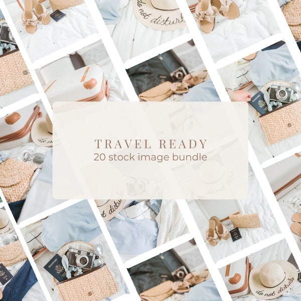 Travel Ready Stock Bundle / 20 Exciting Travel Preparation Images / Adventure-Inspiring Stock Photos for Business