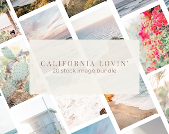California Lovin' Stock Image Bundle / 21 Coastal Scene Stock Photos / Beach & Ocean Stock Photos for Social Media and Instagram