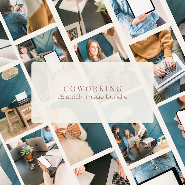 CoWorking Stock Photo Bundle / Styled Stock Photos / 25 Stock Images for Social Media, Websites, Blogging, and Marketing