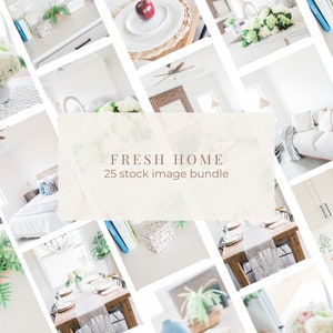 Pacote de imagens de estoque Home fresco / 26 fotos interiores Home / fotos de estoque de decoração Home para mídias sociais