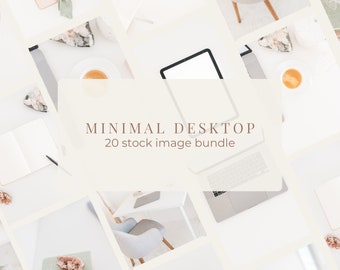 Minimal Desktop Stock Photo Bundle / Styled Stock Photos / 20 Stock Images for Your Online Business