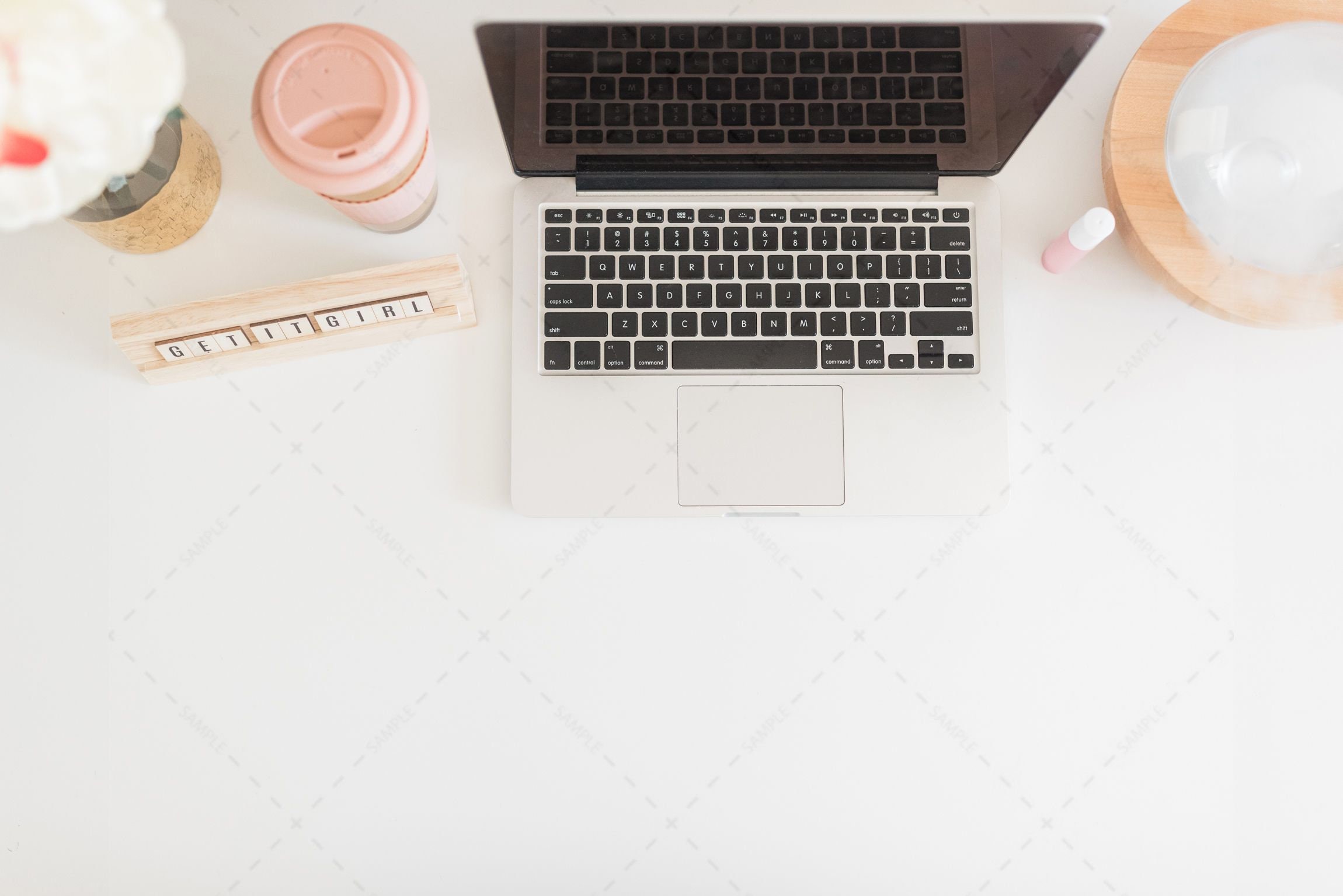 Blush and Wood Desktop Office Stock Photo Bundle / Styled Stock Photos