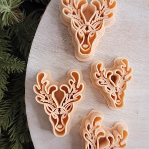 Christmas holiday|Classic reindeer|Decorative scrolly| sharp cutters| clay earring cutters