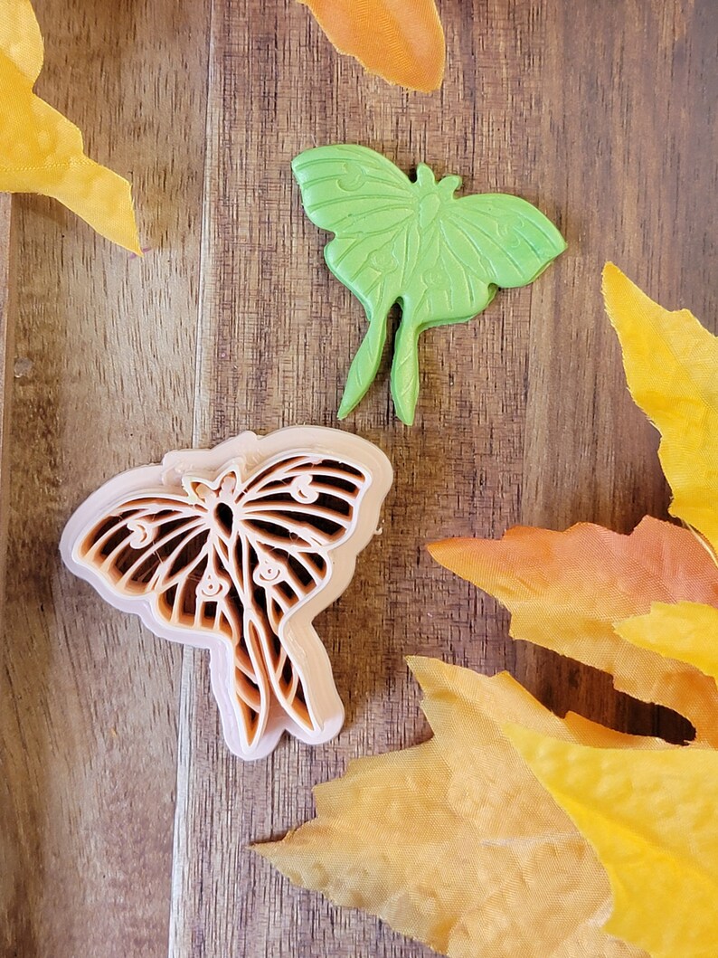 Luna Moth Butterfly Polymer Clay Cutterdiy Etsy